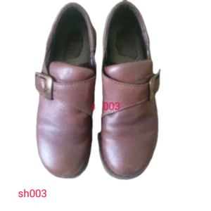 BORN Juanita D15306 Leather Shoe Women’s 8 Slip On Cushion Loafers brown buckle